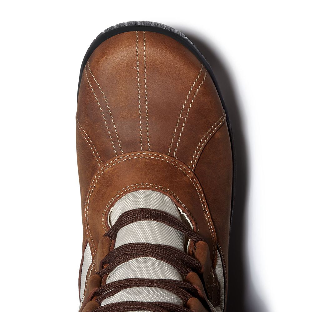 Bota Neve Feminino - Timberland Mt. Hayes Tall Impermeavel - NMGOC4902 - Marrom/Branco